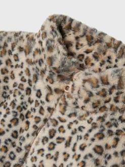 Mädchen Teddyjacke mit Leoprint