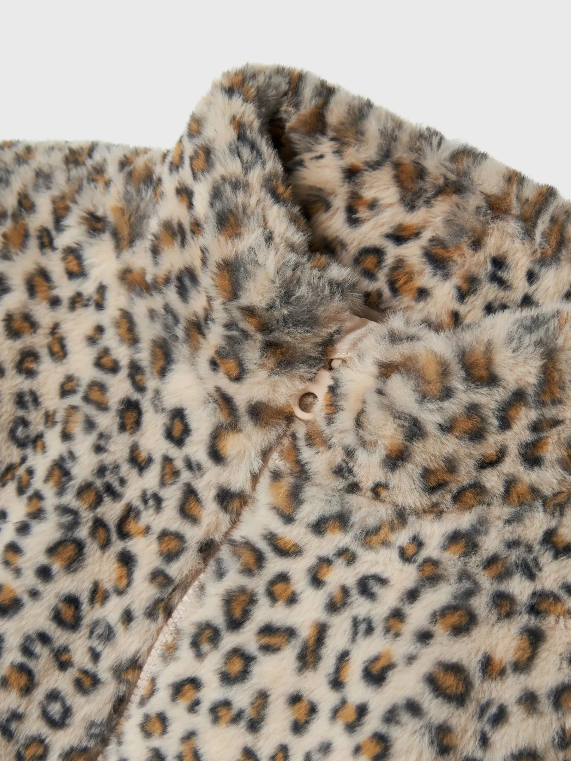 Mädchen Teddyjacke mit Leoprint