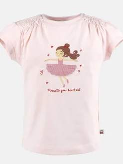 Mädchen T-Shirt mit Ballerinaprint