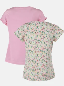 Mädchen T-Shirts im 2er Pack mit Print