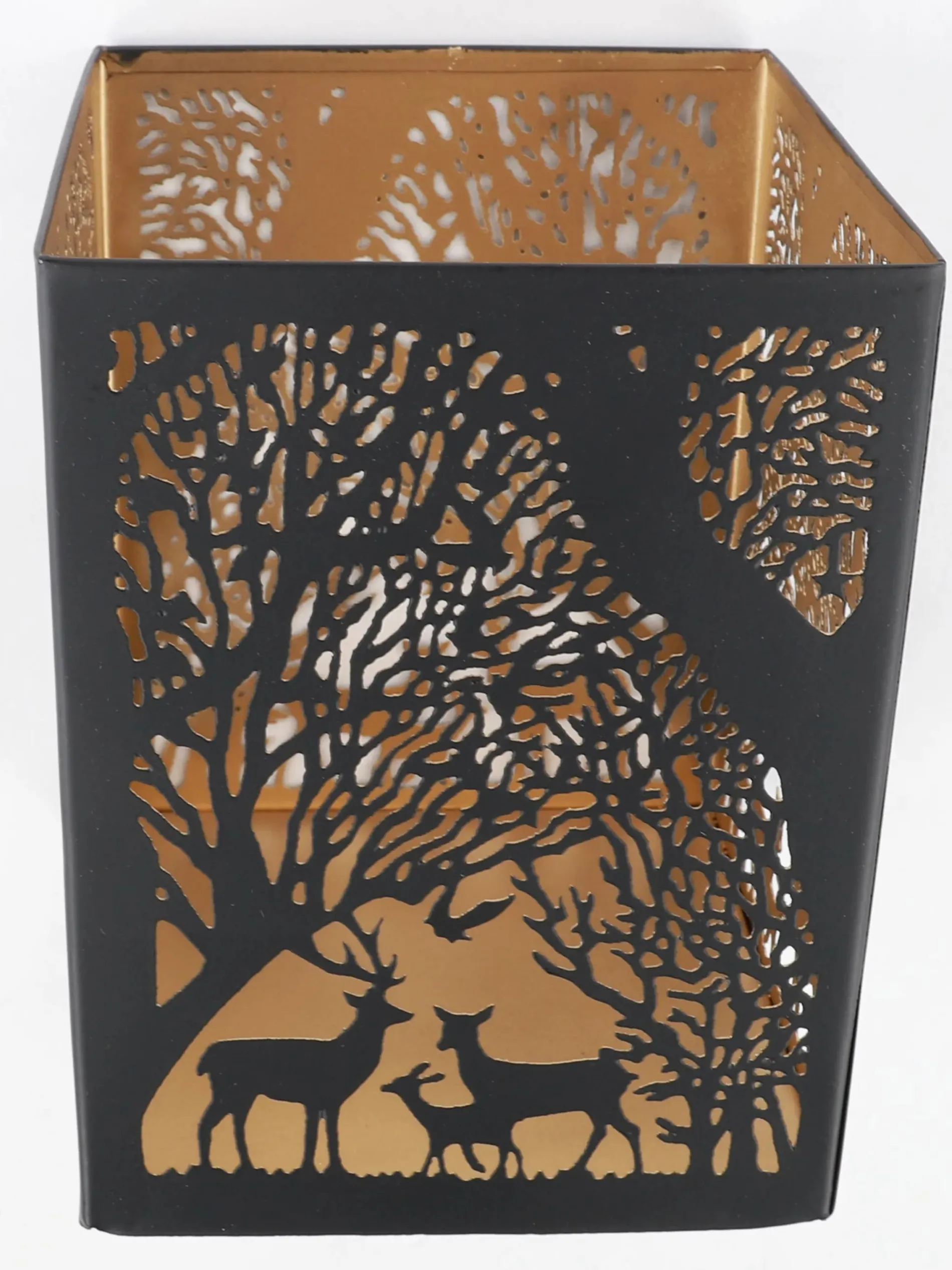 Metall Laterne mit Motiv 12x12x17cm