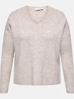 Only Carmakoma CARCAMILLA V-NECK L/S Strickpullover