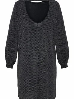 Only Carmakoma CARCAROL L/S GLITTER Kleid