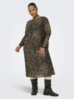 Only Carmakoma CARFOREST LIFE LS BOA Midikleid