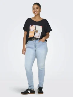 Only Carmakoma CARKETTY LIFE SS V-NE Shirt