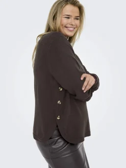 Only Carmakoma CARMARGARETHA LS BUTTON Pullover