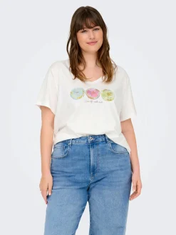 Only Carmakoma CARTIRA LIFE SS V-NECK Shirt