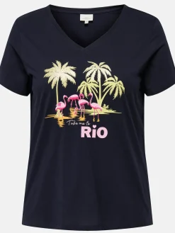 Only Carmakoma CARTIRA LIFE SS V-NECK Shirt