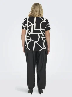 Only Carmakoma CARVICA SS AOP TOP NO Bluse