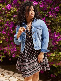 Only Carmakoma CARWESPA LS JACKET LI Jeansjacke