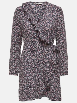 Only ONLCARLY L/S WRAP SHO Wickelkleid