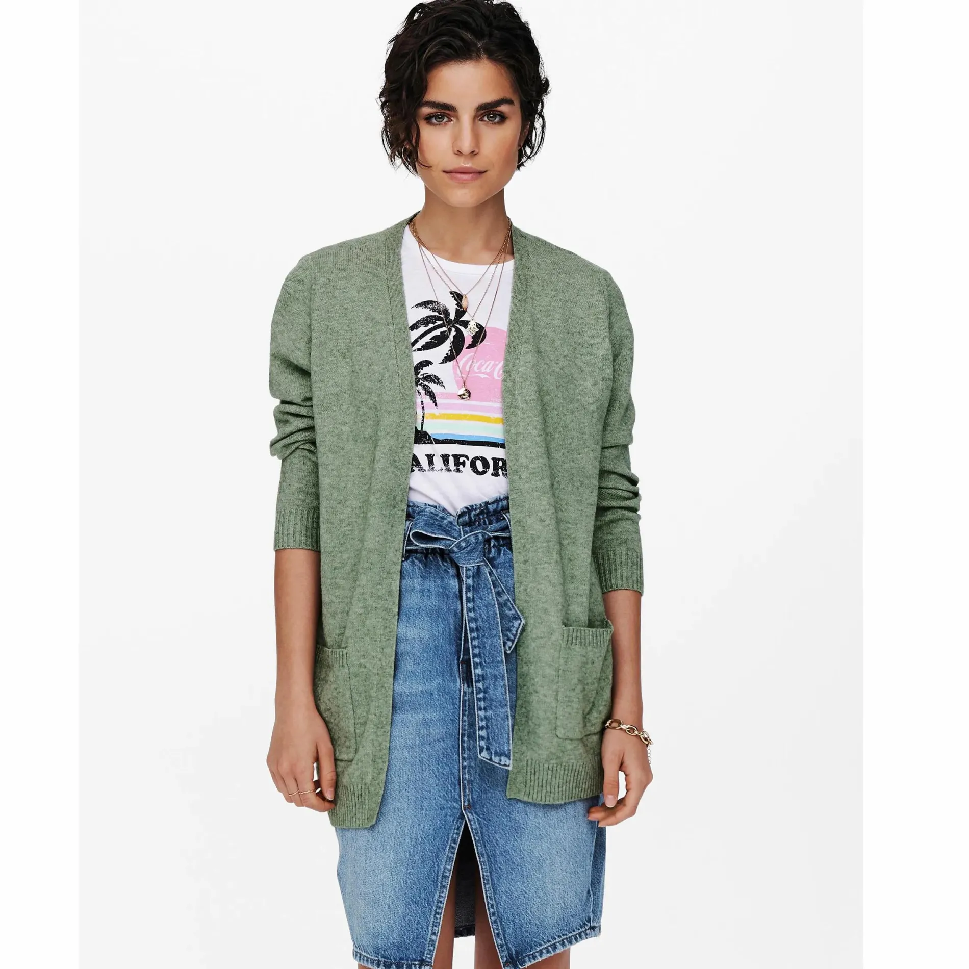 Only ONLLESLY L/S OPEN CAR Cardigan