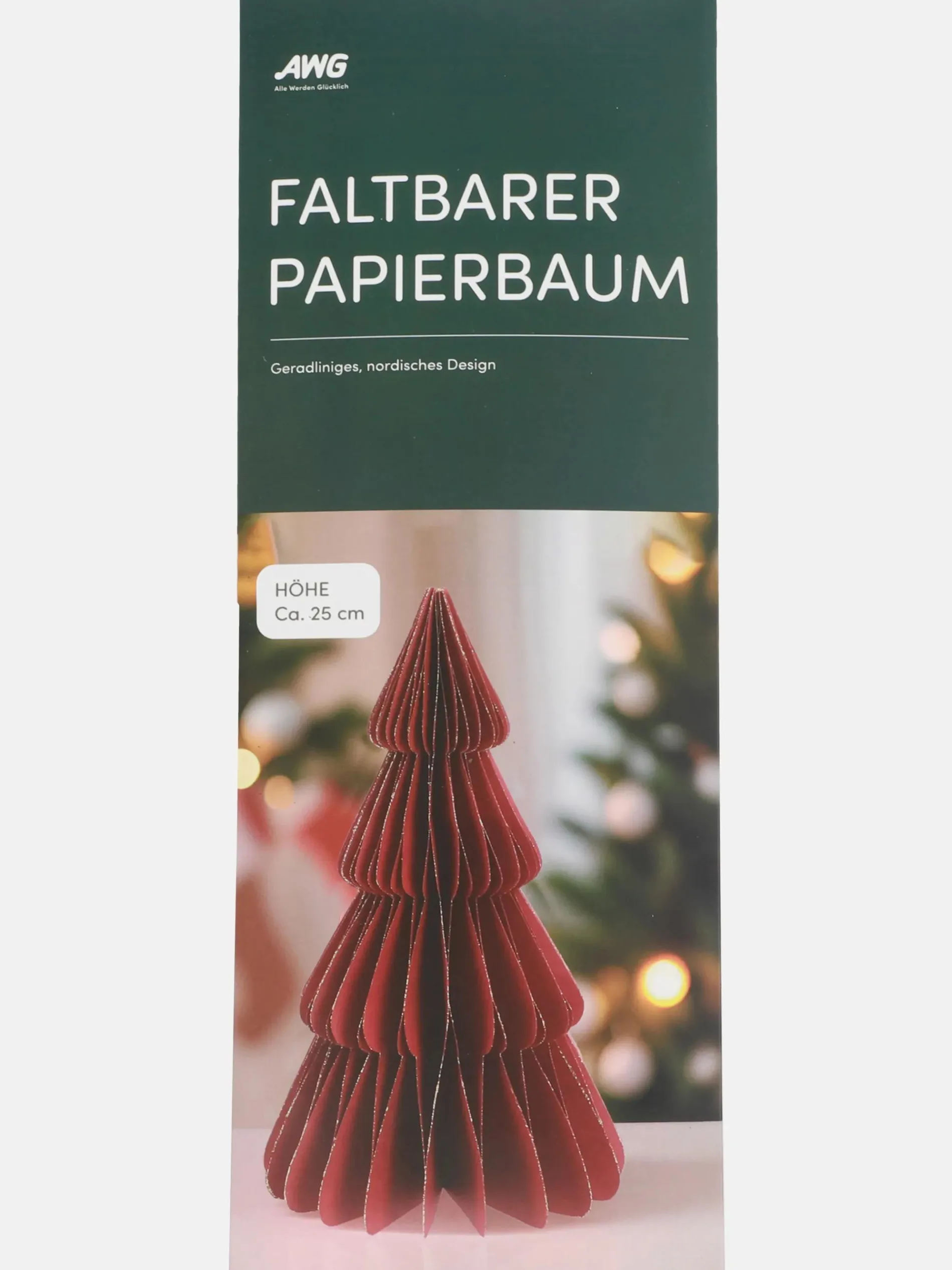 Papiertannenbaum faltbar, 25cm hoch