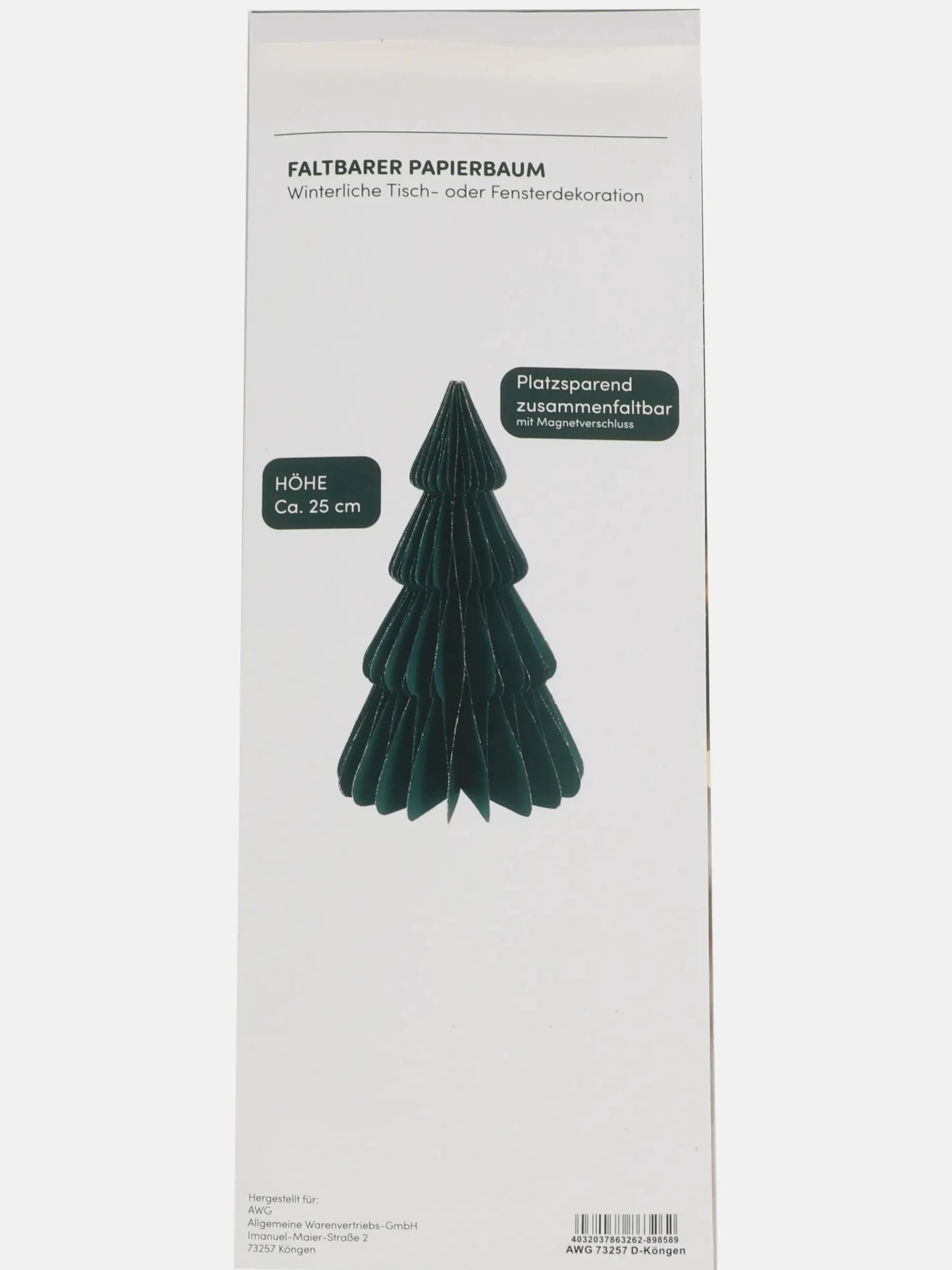 Papiertannenbaum faltbar, 25cm hoch