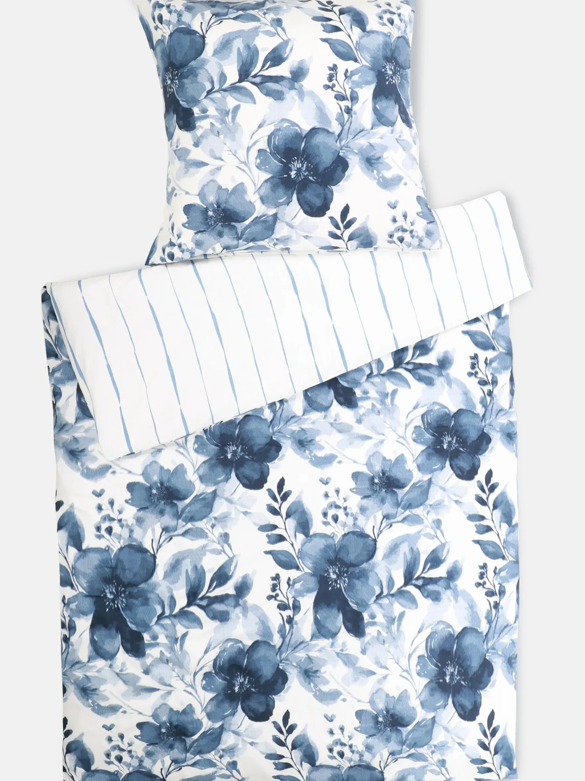 Satinbettwäsche "Aqua blue" 135x200cm