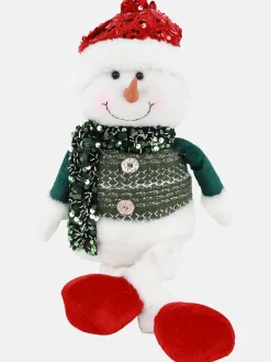 Schneemann mit Hängebeinchen 21x12x51cm