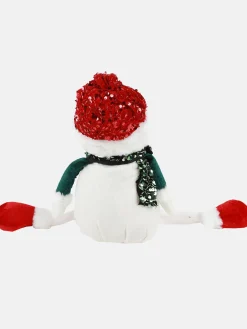 Schneemann mit Hängebeinchen 21x12x51cm