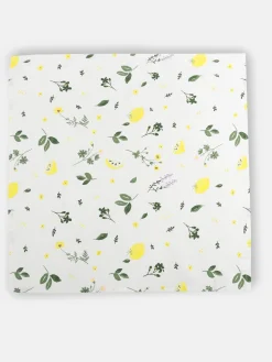 Tischdecke mit Blättern und Früchten, 80x80cm