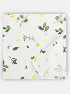 Tischdecke mit Blättern und Früchten, 80x80cm