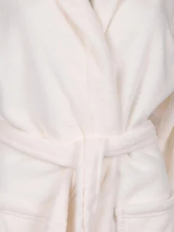 Unisex Teddy Bademantel mit Kapuze