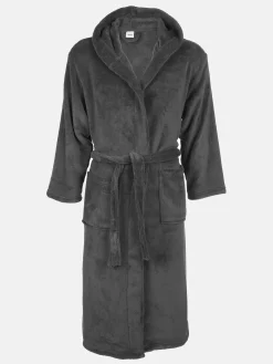 Unisex Teddy Bademantel mit Kapuze