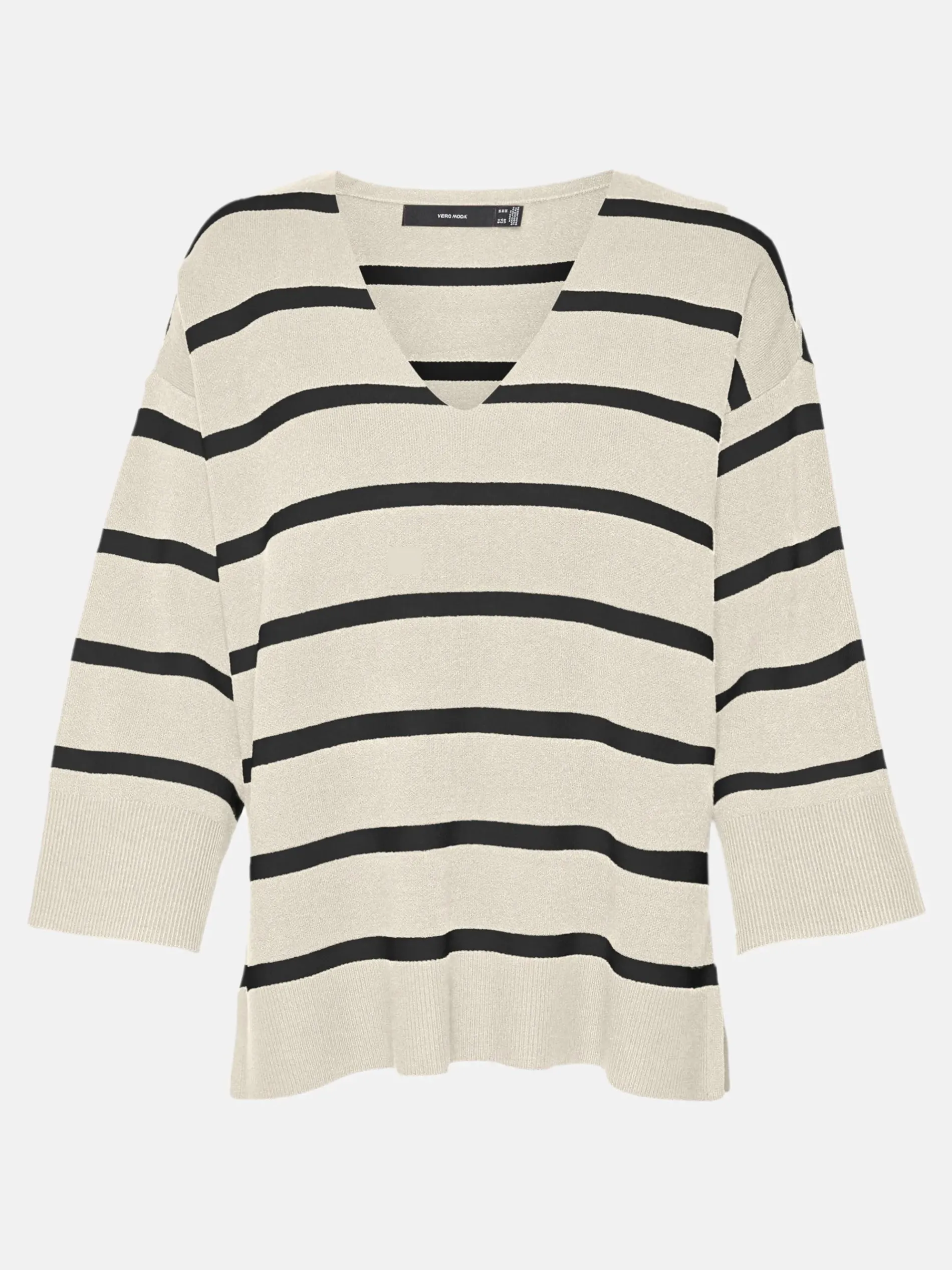 Vero Moda VMSABA 3/4 V-NCK STRI Strickpullover