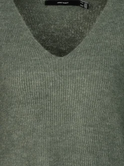 Vero Moda VMCREWLEFILE LS V-NEC Strickpullover