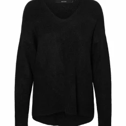 Vero Moda VMCREWLEFILE LS V-NEC Strickpullover