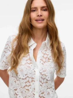 Vero Moda VMHONEY LACE SS SHIRT Bluse