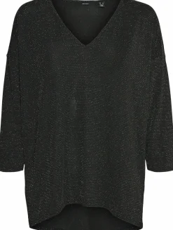 Vero Moda VMKANVA 3/4 GLITTER V Pullover mit Glitter