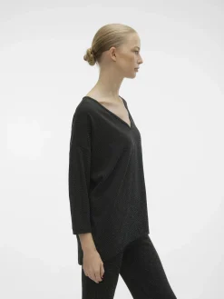 Vero Moda VMKANVA 3/4 GLITTER V Pullover mit Glitter