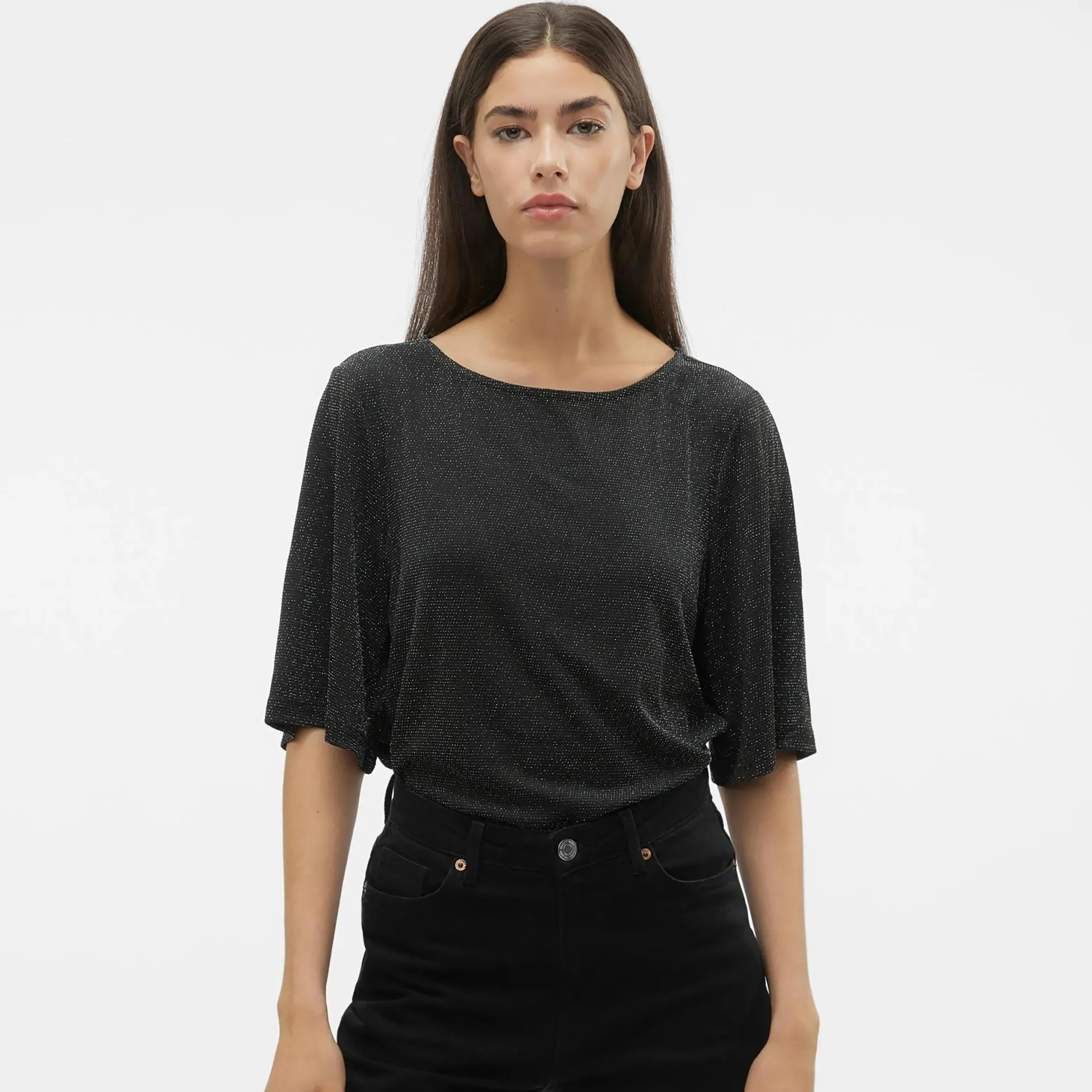 Vero Moda VMKANVA 2/4 TOP JRS Glitzershirt