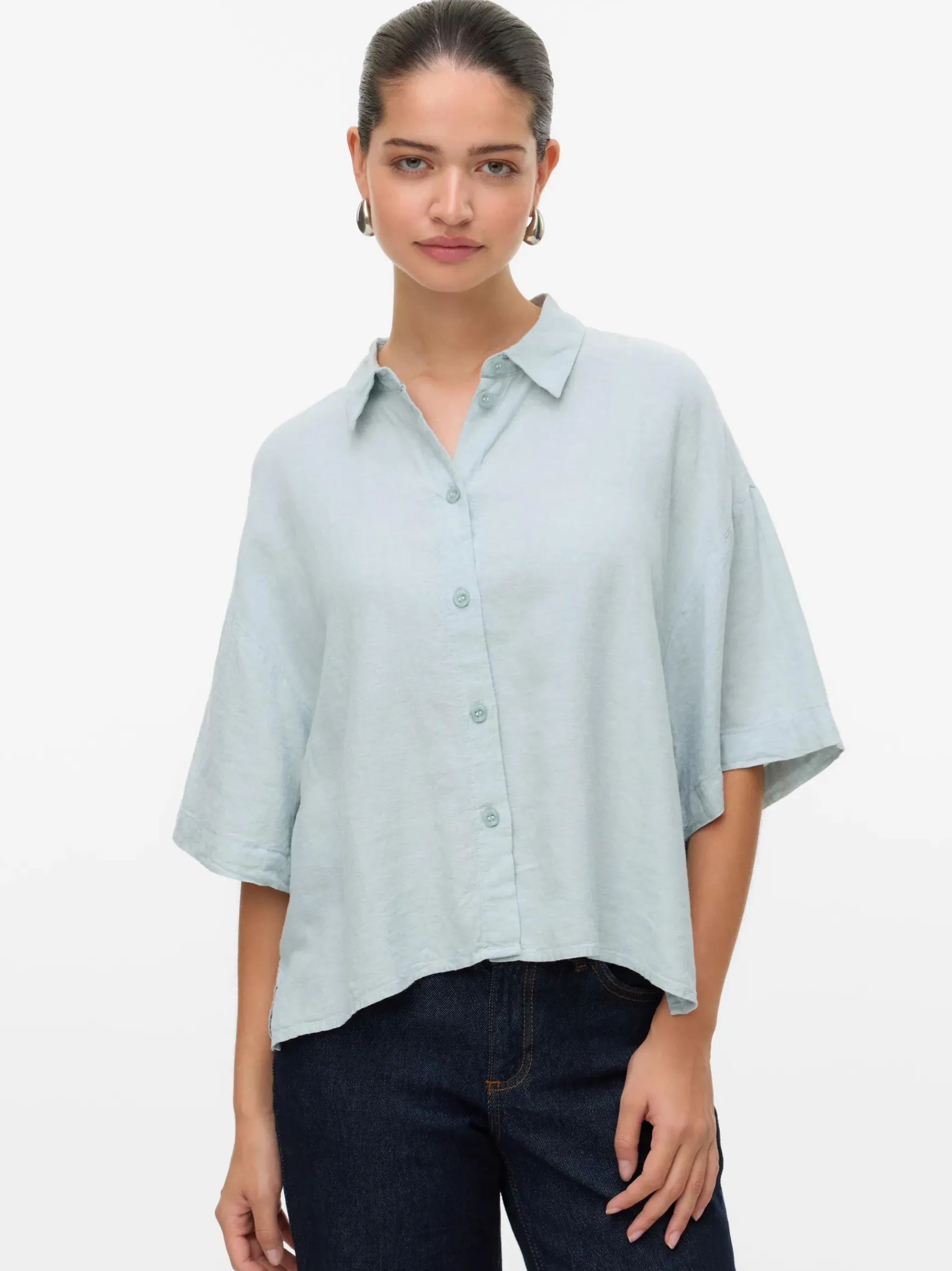 Vero Moda VMLINN 2/4 SHORT SHIR Bluse