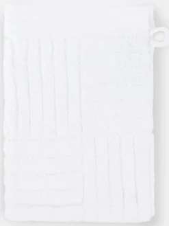 Waschhandschuh mit Carremuster 16x22cm